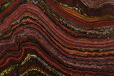 Polished Tiger Iron Stromatolite Slab - Billion Years #178768-1